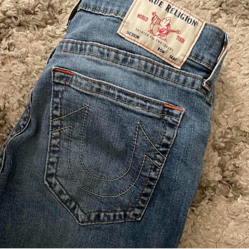 True Religion Men's Denim Jeans with Signature Stitching